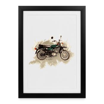 Enduro S51 - Affiche encadrée (27 × 37 cm) - noir - Devant