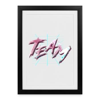 Équipe - Affiche encadrée (27 × 37 cm) - noir - Devant