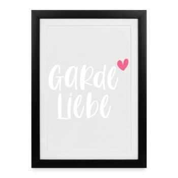 Garde Fasching Karneval Gardeliebe Geschenk - Gerahmtes Poster (27 × 37 cm) - Schwarz - Vorne