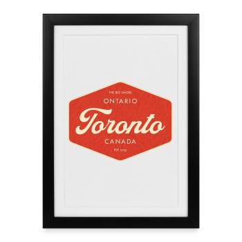 Toronto Retro Sign - Framed poster (27 × 37 cm) - black - Front