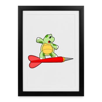 Fléchette Tortue Dart Dart - Affiche encadrée (27 × 37 cm) - noir - Devant