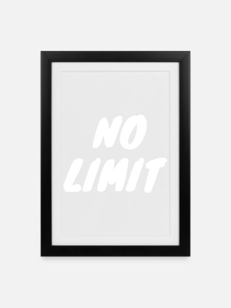 no limit - Affiche encadrée (27 × 37 cm) - noir