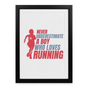 Never underestimate a small runner - Framed poster (27 × 37 cm) - black - Front