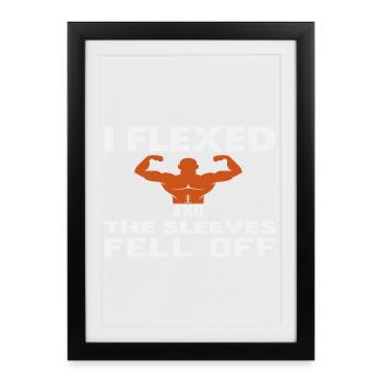Muscular Armor by Flexing Humor - Framed poster (27 × 37 cm) - black - Front