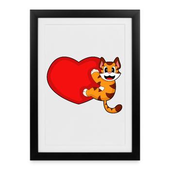 Cœur de tigre - Affiche encadrée (27 × 37 cm) - noir - Devant