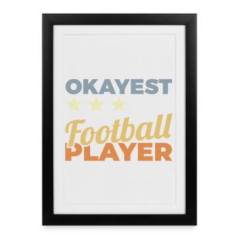 Average American Footballer - Framed poster (27 × 37 cm) - black - Front