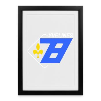 Yvelines - Gerahmtes Poster (27 × 37 cm) - Schwarz - Vorne