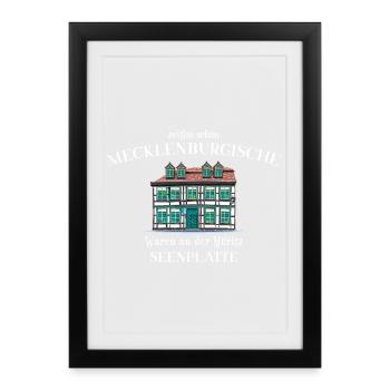 Mecklenburg Lake District, Waren an der Müritz - Framed poster (27 × 37 cm) - black - Front