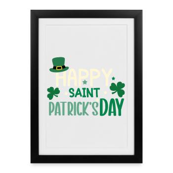Joyeuse journée de la Saint-Patrick - Affiche encadrée (27 × 37 cm) - noir - Devant