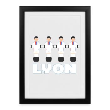 Lyon - Framed poster (27 × 37 cm) - black - Front