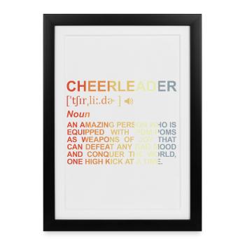 Dictionnaire des pom-pom girls - Affiche encadrée (27 × 37 cm) - noir - Devant
