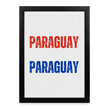 Paraguayan pride, Paraguayan flag - Framed poster (27 × 37 cm) - black - Front