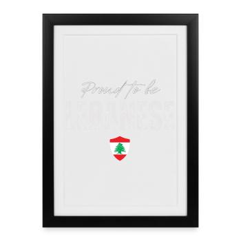 Libanais fier, j’aime le Liban - Affiche encadrée (27 × 37 cm) - noir - Devant