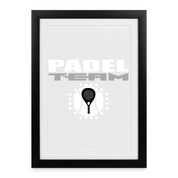 Conception de raquettes de padel avec un style moderne - Affiche encadrée (27 × 37 cm) - noir - Devant