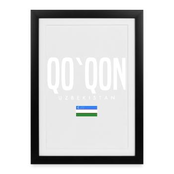 Qo'qon Ouzbékistan - Affiche encadrée (27 × 37 cm) - noir - Devant