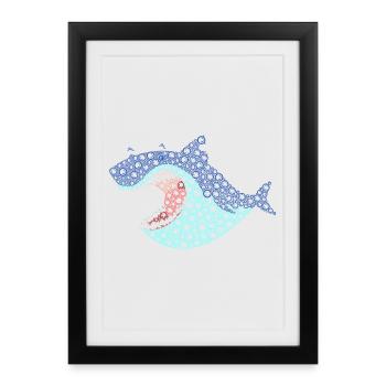 VSP Bubble Shark - Framed poster (27 × 37 cm) - black - Front