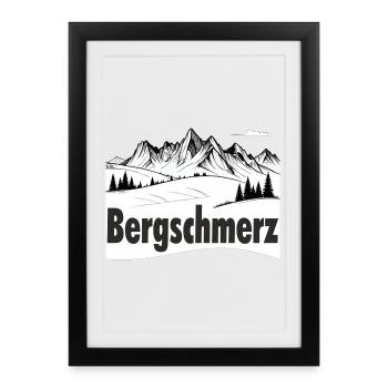 Douleur de montagne - Affiche encadrée (27 × 37 cm) - noir - Devant