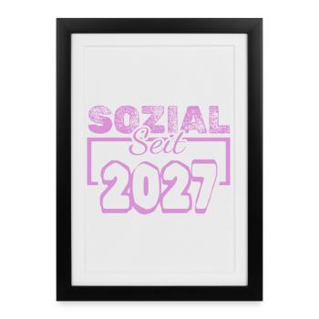 Social Commitment 2027 - Framed poster (27 × 37 cm) - black - Front