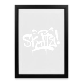 Skate - Framed poster (27 × 37 cm) - black - Front