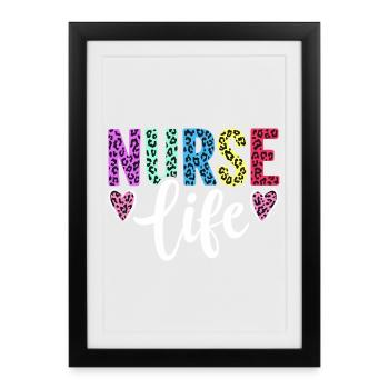 Nurse, Nurse Life - Framed poster (27 × 37 cm) - black - Front