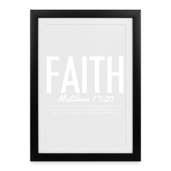 Faith Like a Mustard Grain - Framed poster (27 × 37 cm) - black - Front