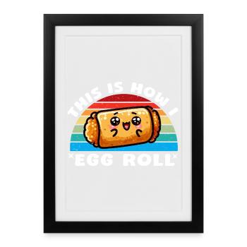 So rolle ich Eier - Gerahmtes Poster (27 × 37 cm) - Schwarz - Vorne