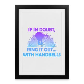 Choir Music Instrument Handbell Choir - Framed poster (27 × 37 cm) - black - Front