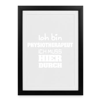 Profession Physiotherapist - Framed poster (27 × 37 cm) - black - Front