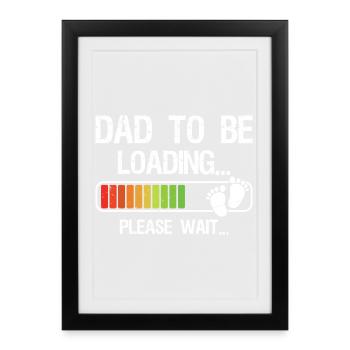 Expecting Dad Shirt Gift for Dad-To-Be Loading - Framed poster (27 × 37 cm) - black - Front