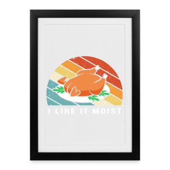 Papa Grand-père Grand-père Thanksgiving Père - Affiche encadrée (27 × 37 cm) - noir - Devant