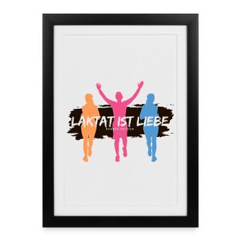 Lactate, c’est l’amour – Édition Runner - Affiche encadrée (27 × 37 cm) - noir - Devant