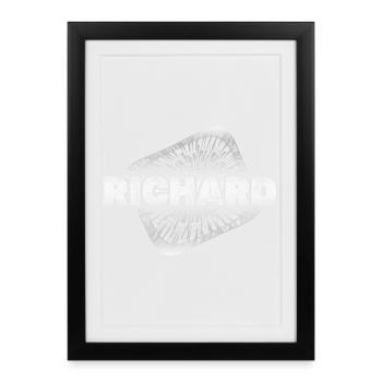 Impression du logo RICHARD Ray - Affiche encadrée (27 × 37 cm) - noir - Devant