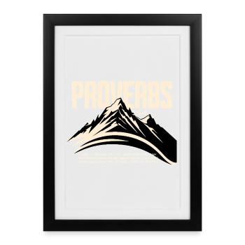 Proverbes 3 5 6 Faites confiance à M. Berg Foi - Affiche encadrée (27 × 37 cm) - noir - Devant