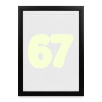 67 - Affiche encadrée (27 × 37 cm) - noir - Devant
