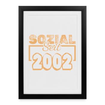Travailleur social 2002 - Affiche encadrée (27 × 37 cm) - noir - Devant