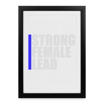 Femmes fortes dirigées par le féminisme Autonomisation des femmes - Affiche encadrée (27 × 37 cm) - noir - Devant