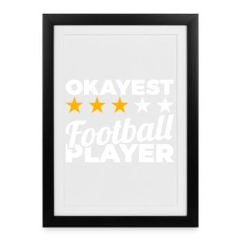 Le joueur de football le plus correct - Affiche encadrée (27 × 37 cm) - noir - Devant