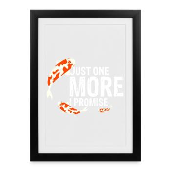 Encore un poisson koi, je te le promets, étang drôle. - Affiche encadrée (27 × 37 cm) - noir - Devant
