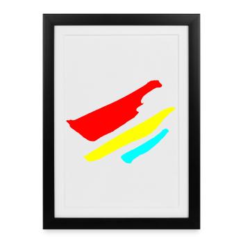 Stripes - Flag Pattern VECTOR - Framed poster (27 × 37 cm) - black - Front