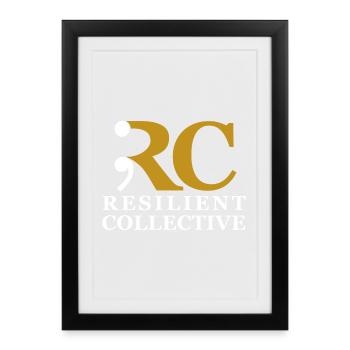 Resilient Collective emblem - Framed poster (27 × 37 cm) - black - Front