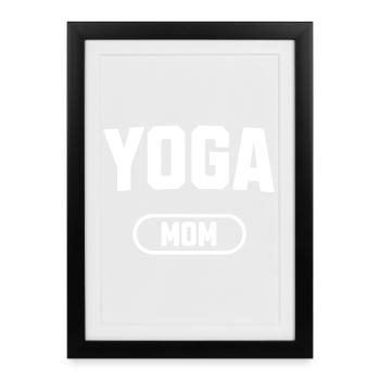 Yoga Mom - Affiche encadrée (27 × 37 cm) - noir - Devant