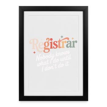 Proud school secretary heart of school office everyday life - Framed poster (27 × 37 cm) - black - Front