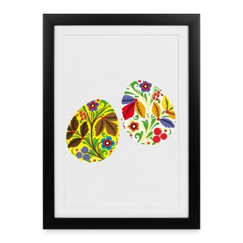 Easter eggs - Framed poster (27 × 37 cm) - black - Front