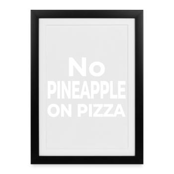 Pizza - Affiche encadrée (27 × 37 cm) - noir - Devant