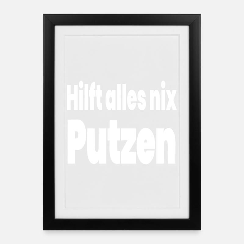 Propre - Affiche encadrée (27 × 37 cm) - noir