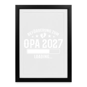 Annonce de grossesse de grand-père en 2027 - Affiche encadrée (27 × 37 cm) - noir - Devant