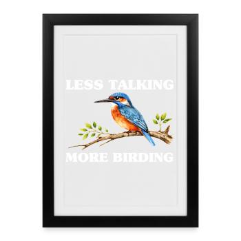 Bird Watching Birding Bird Watcher Bird Nerd - Framed poster (27 × 37 cm) - black - Front