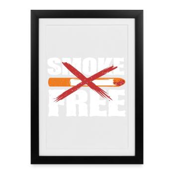 Non-smoker Ex Smoker Smoke Free - Framed poster (27 × 37 cm) - black - Front