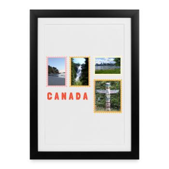 Collège Canada Nature & Culture - Affiche encadrée (27 × 37 cm) - noir - Devant