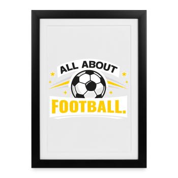 All about football - Framed poster (27 × 37 cm) - black - Front